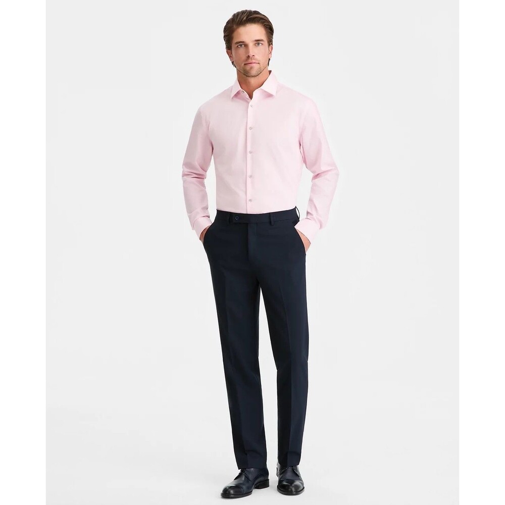 $98 NEW CALVIN KLEIN MENS 32x32 NAVY SLIM STRETCH TROUSERS DRESS PANTS SLACKS